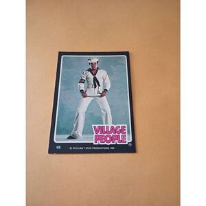 Vintage 1979 Village People Trading Card #15 Disco Era Vintage Music Collectible